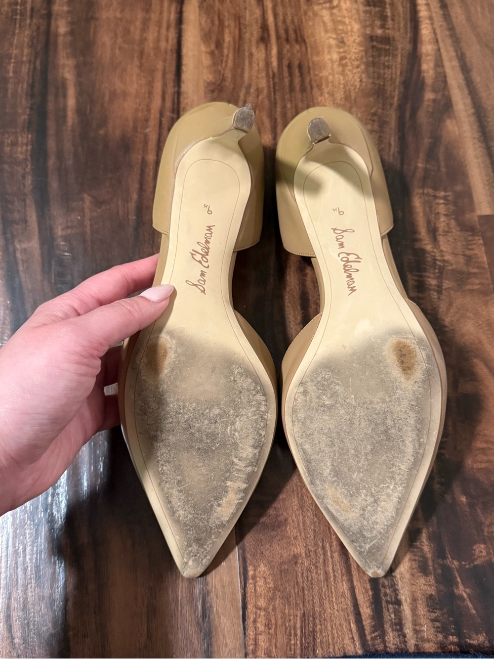 Sam Edelman Pointed-Toe D'Orsay Heels - Nude - 9.5 - Picture 5 of 6